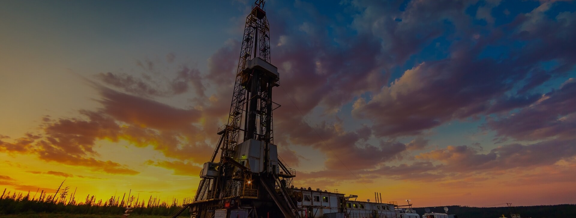 Cloudy weather with sunset image