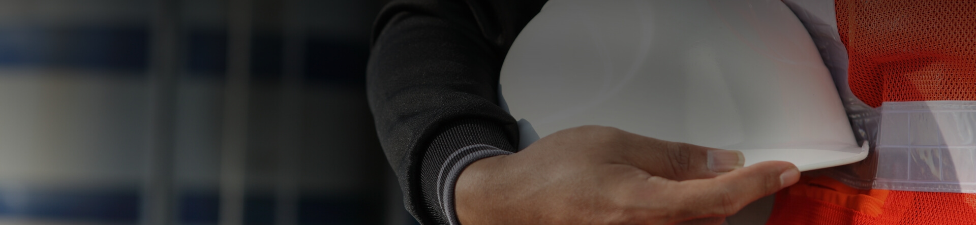 Men holding a helmet safety helmet